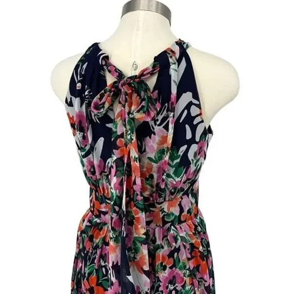 Eliza J Women's Navy Floral Printed Halter Maxi Dress Size 2 - www.disolcolor.com Eliza J Women's Navy Floral Printed Halter Maxi Dress Size 2 - www.disolcolor.com